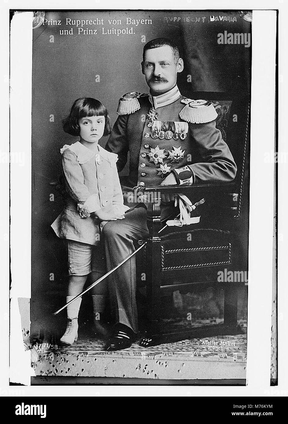 Ein Formelles Portr t Von Prinz Ruprecht Von Bayern Und Prinz Luitpold 