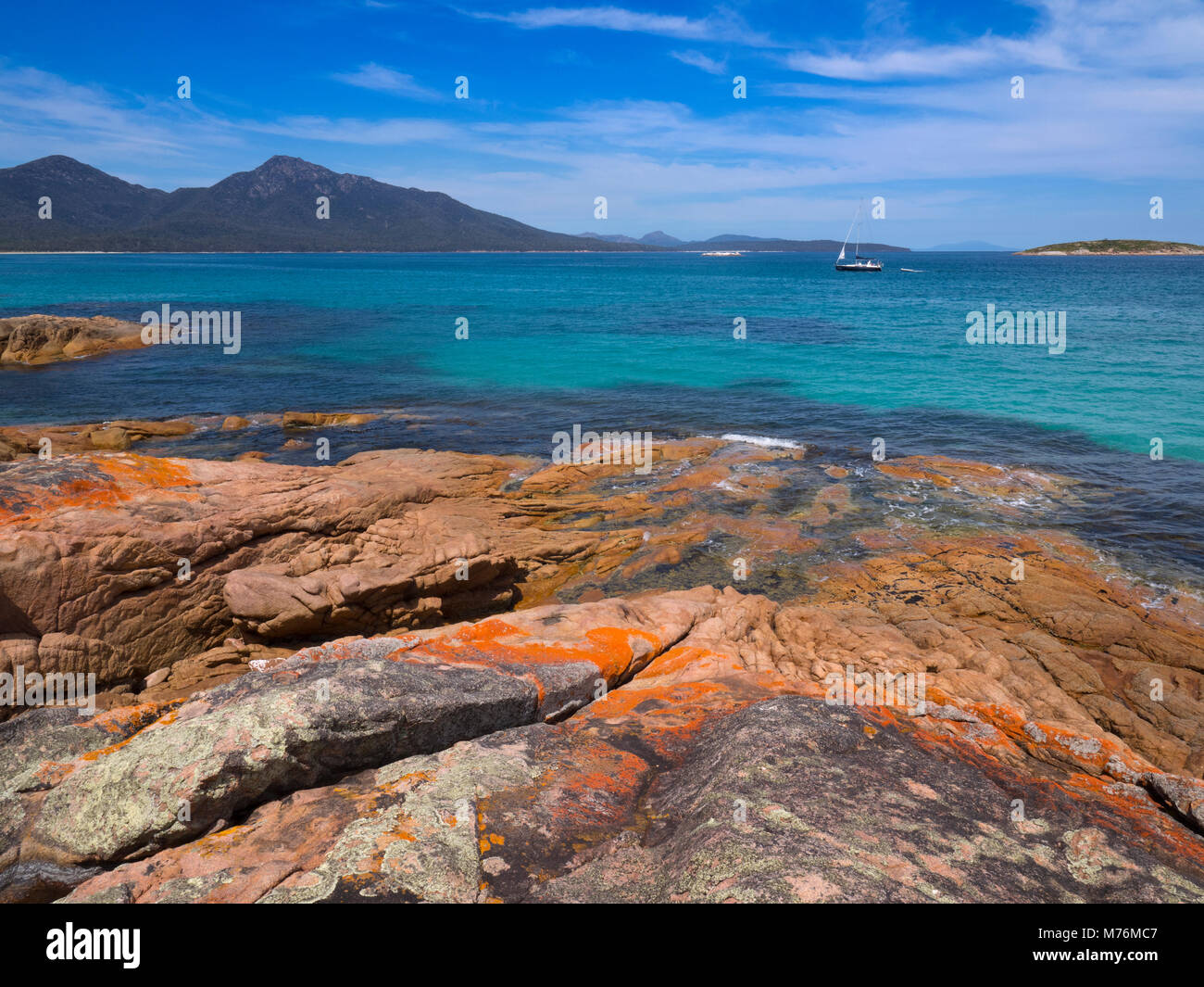 Gefahren Strand im Freycinet National Park, Tasmanien, Australia‎ Stockfoto