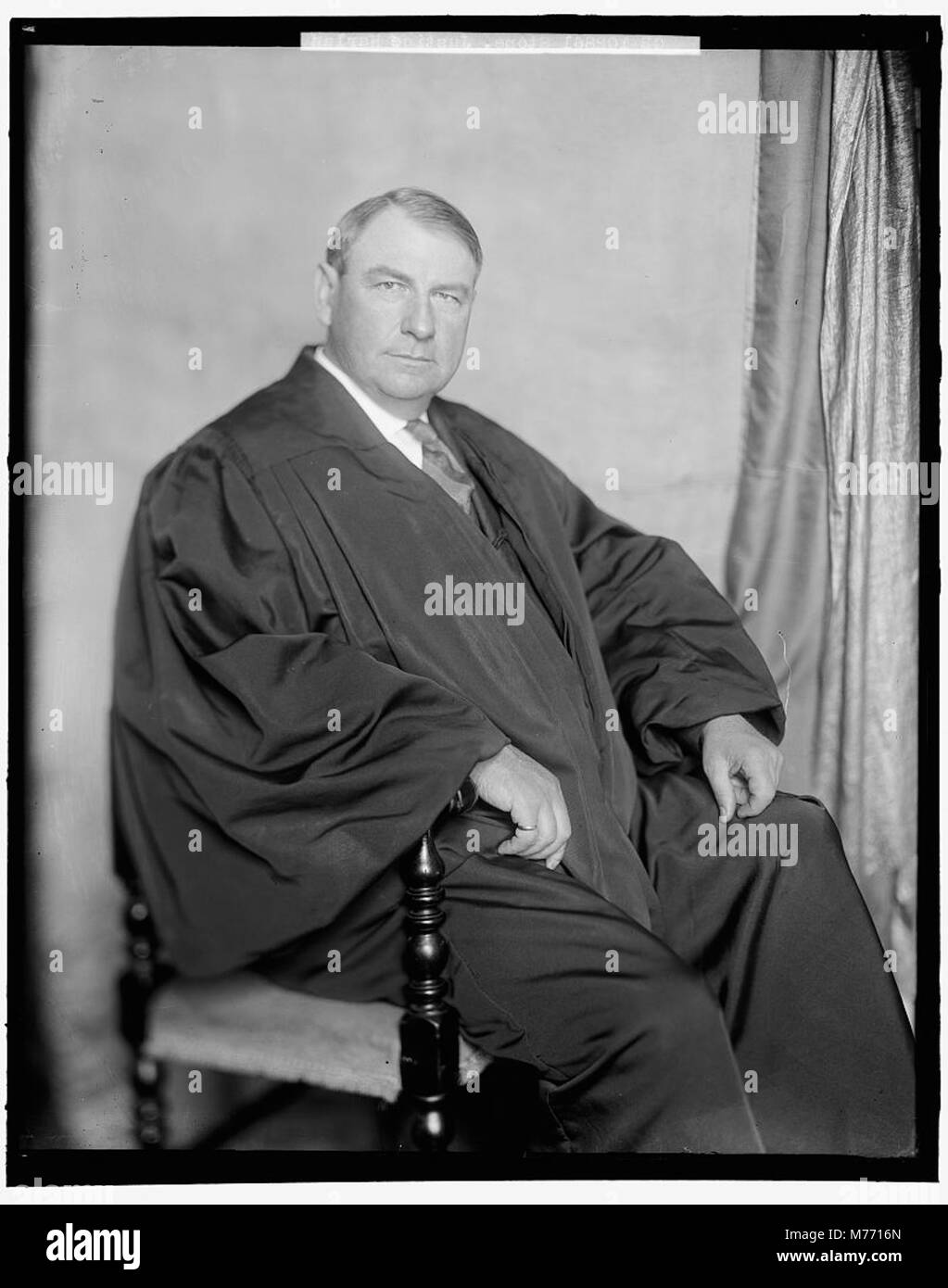 Harlan F. Stone, Chief Justice of the United States von 1941 bis zu seinem Tod 1946, wurde von Präsident Franklin D. Roosevelt ernannt und war bekannt für seine gemäßigte Rechtsphilosophie und die Verteidigung der bürgerlichen Freiheiten. Stockfoto