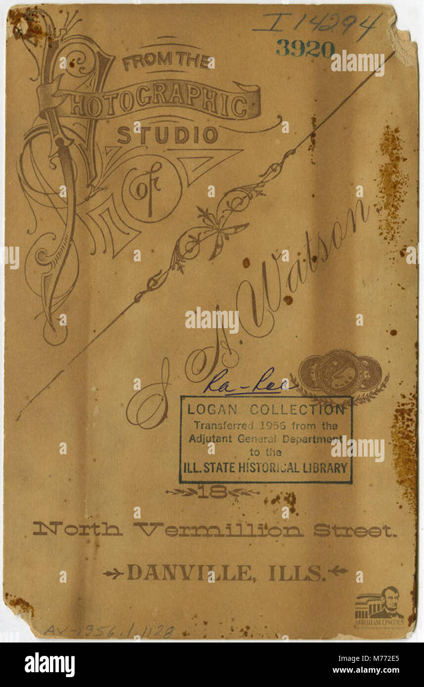 Dieses Bild zeigt Thomas E. G. Ransom, wahrscheinlich eine historische Figur oder Person, die mit einem bestimmten Ereignis oder einer Organisation assoziiert ist, wobei Details seiner Bedeutung nicht sofort klar sind. Stockfoto