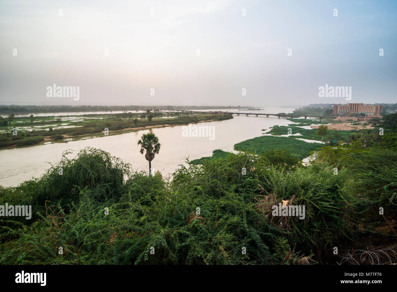 Blick über den Fluss Niger, Niamey, Niger, Afrika Stockfoto