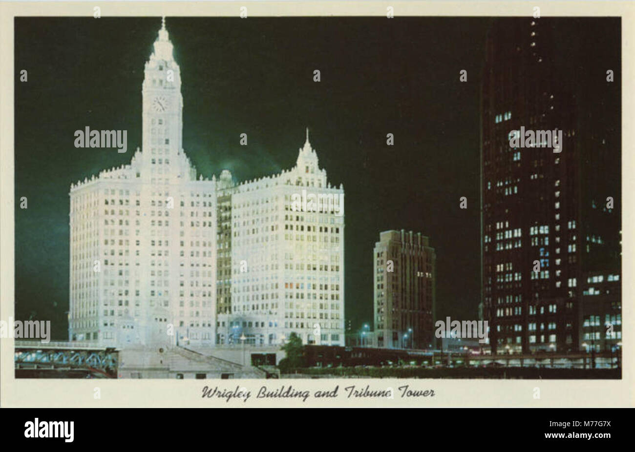 Wrigley Building und Tribune Tower (NBY) 415860 Stockfoto