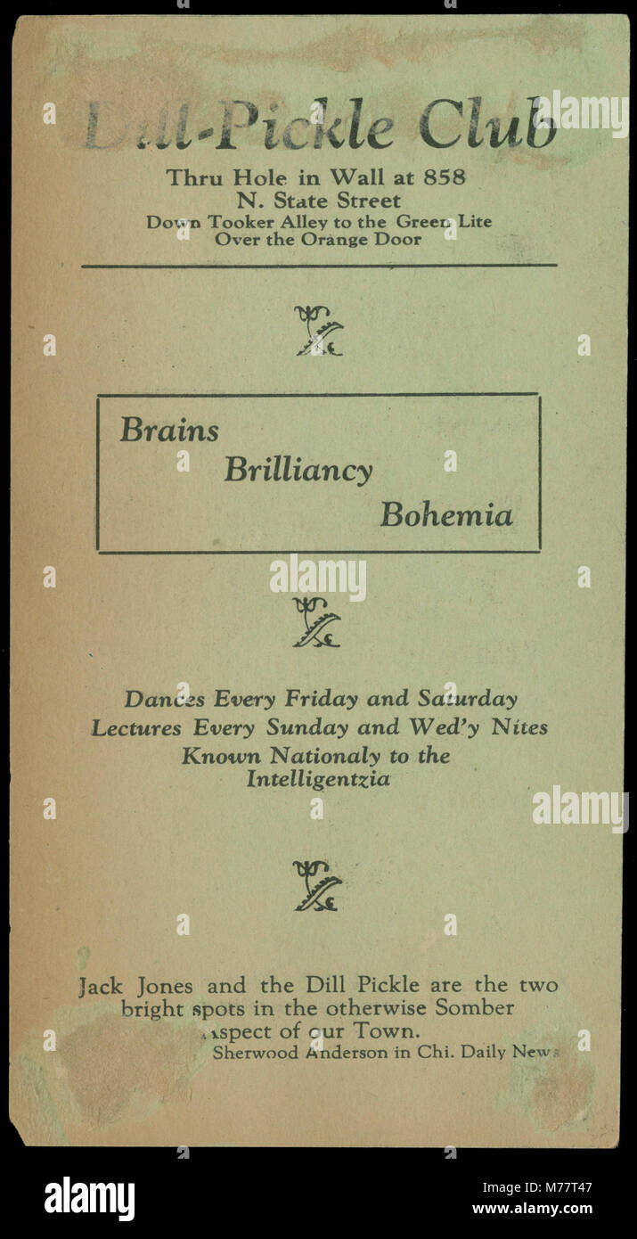 Dieses Bild erinnert an den Haymarket Riot, einen bedeutenden Arbeiterprotest, der 1886 in Chicago stattfand. Es nimmt ein späteres Ereignis, möglicherweise aus den 1920er oder 1930er Jahren, auf, das die Arbeiterbewegung ehrt. Stockfoto