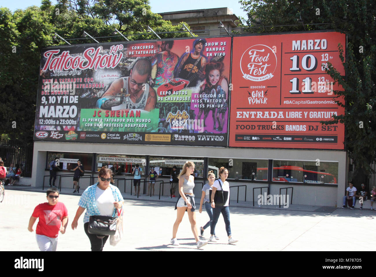 Buenos Aires, Argentinien. 09 Mär, 2018. Das Tattoo Show 2018 in Buenos Aires/AR beginnt an diesem Freitag (09), die Veranstaltung findet im La Rural Convention Center im Stadtteil Palermo bis Sonntag (11.) und zählt auf die Beteiligung der brasilianischen Tattoo Künstler in der Wettbewerbe. Credit: Flavio Sucesso/FotoArena/Alamy leben Nachrichten Stockfoto