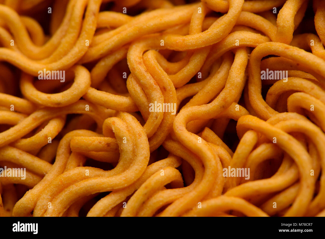 Instant Nudeln closeup leckeres Fastfood Stockfoto