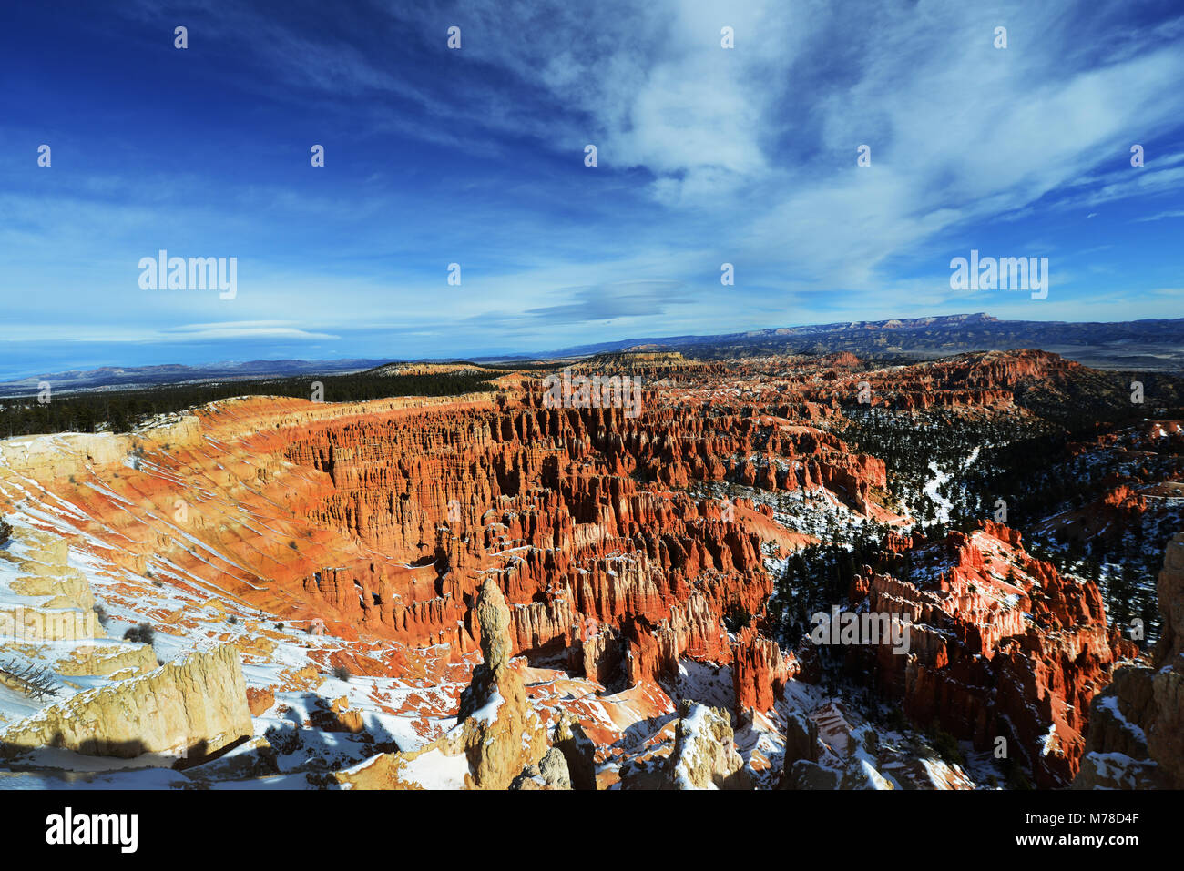 Bryce Canyon im Winter. Stockfoto