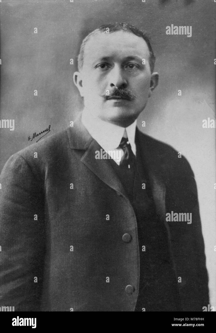 Portrait von René Viviani (1862-1925), sozialistische, Stellvertreter von Paris in den Jahren 1893 und 1906 - Fotografie von Henri Manuel (1874 - 1947) Stockfoto