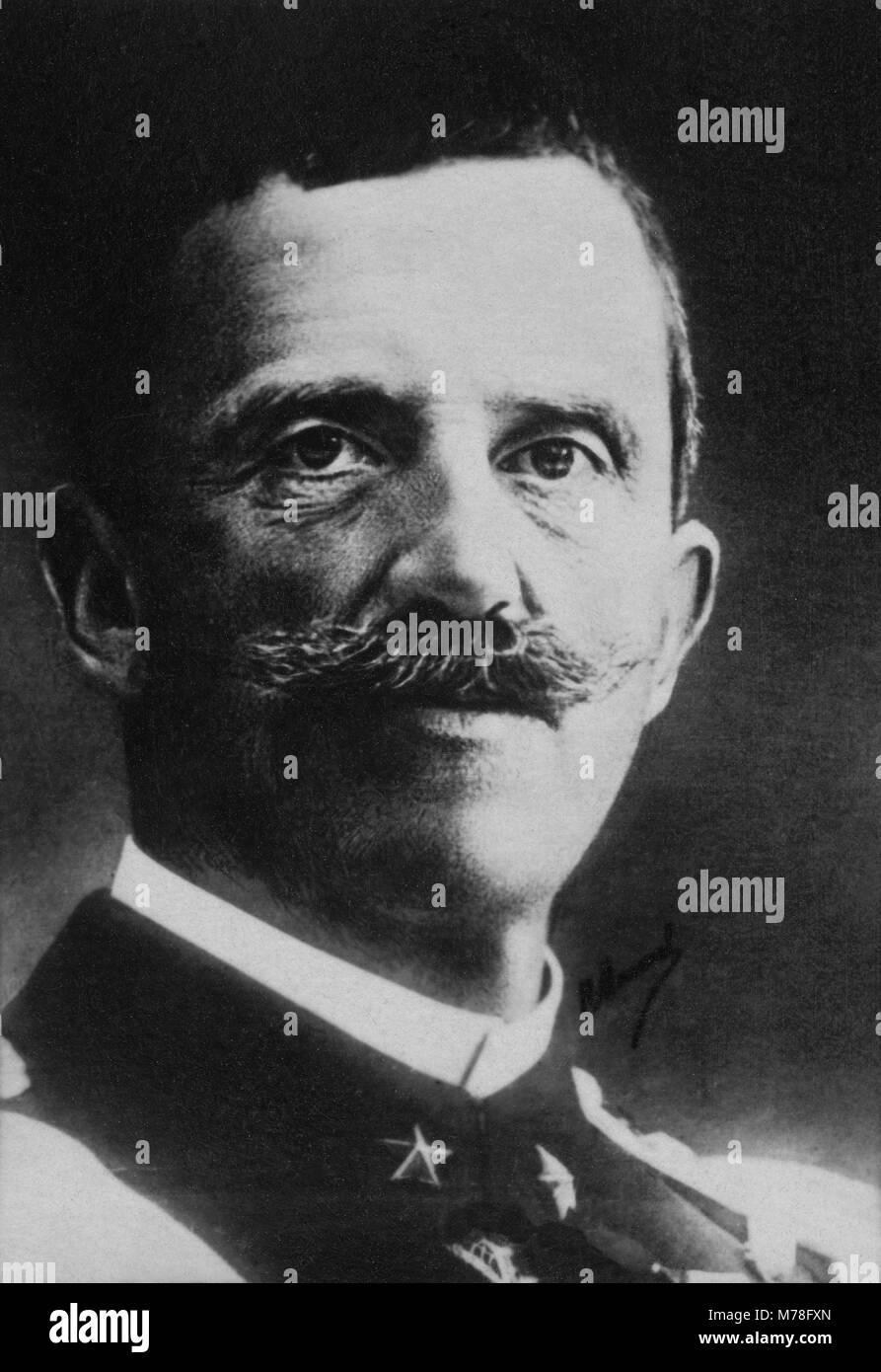 Portrait von Victor Emmanuel 3 König von Italien (1869-1947) König 1900 - Fotografie von Henri Manuel (1874 - 1947) Stockfoto