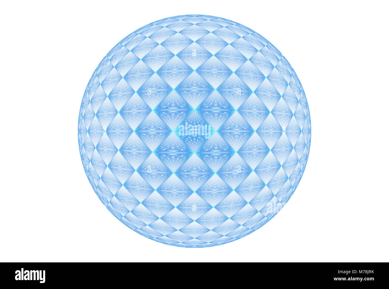 Hell abstrakt fractal Blue Magic Ball der Phantasie, Fraktale magic ball Fantasy Stockfoto