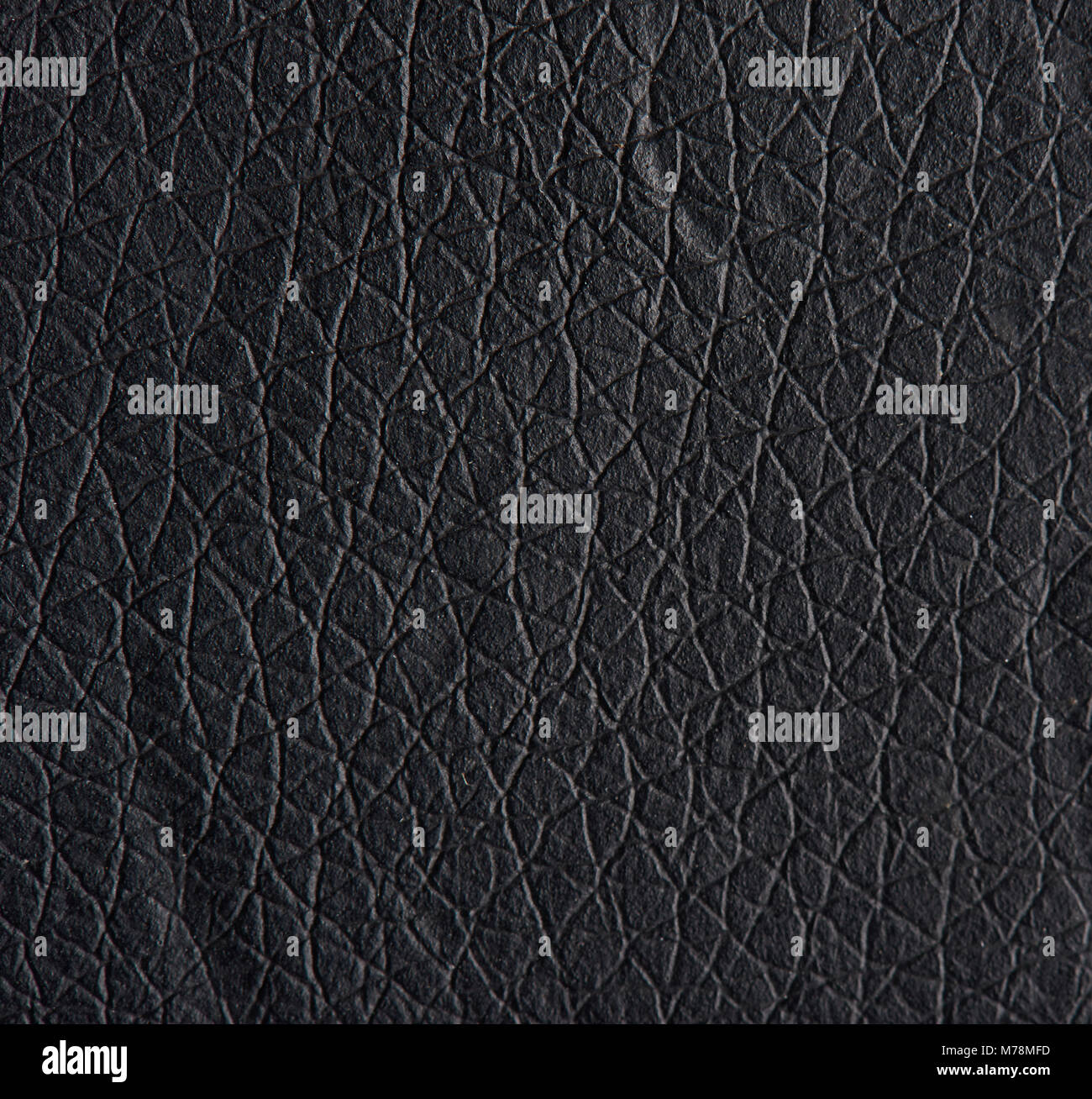 Dunkle schwarze Haut Oberfläche Makro. Close-up leder Textur Stockfoto