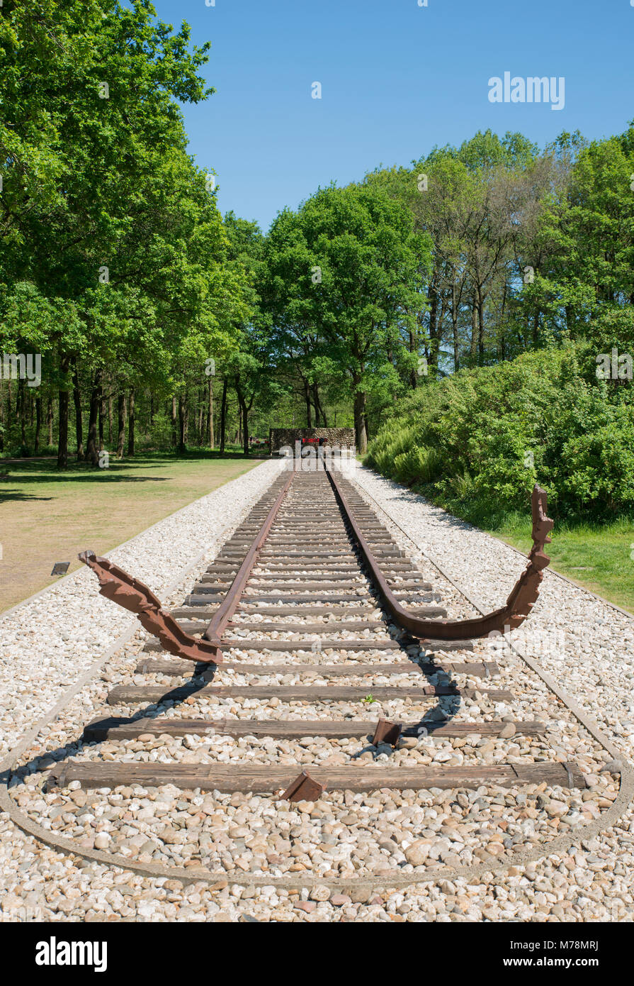 Ende der Eisenbahn Stockfoto