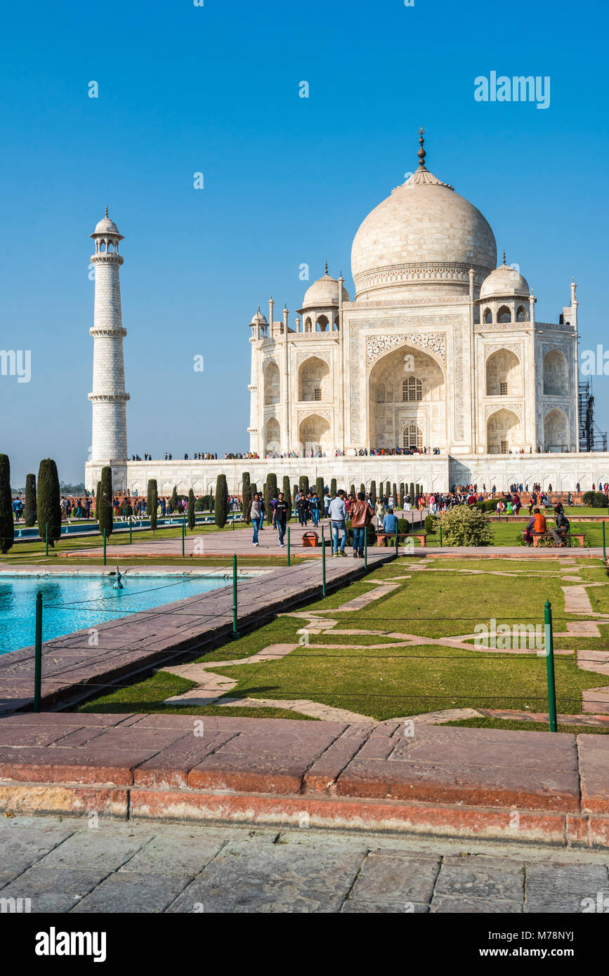 Taj Mahal, Agra, Uttar Pradesh, Indien, Asien, UNESCO-Weltkulturerbe Stockfoto