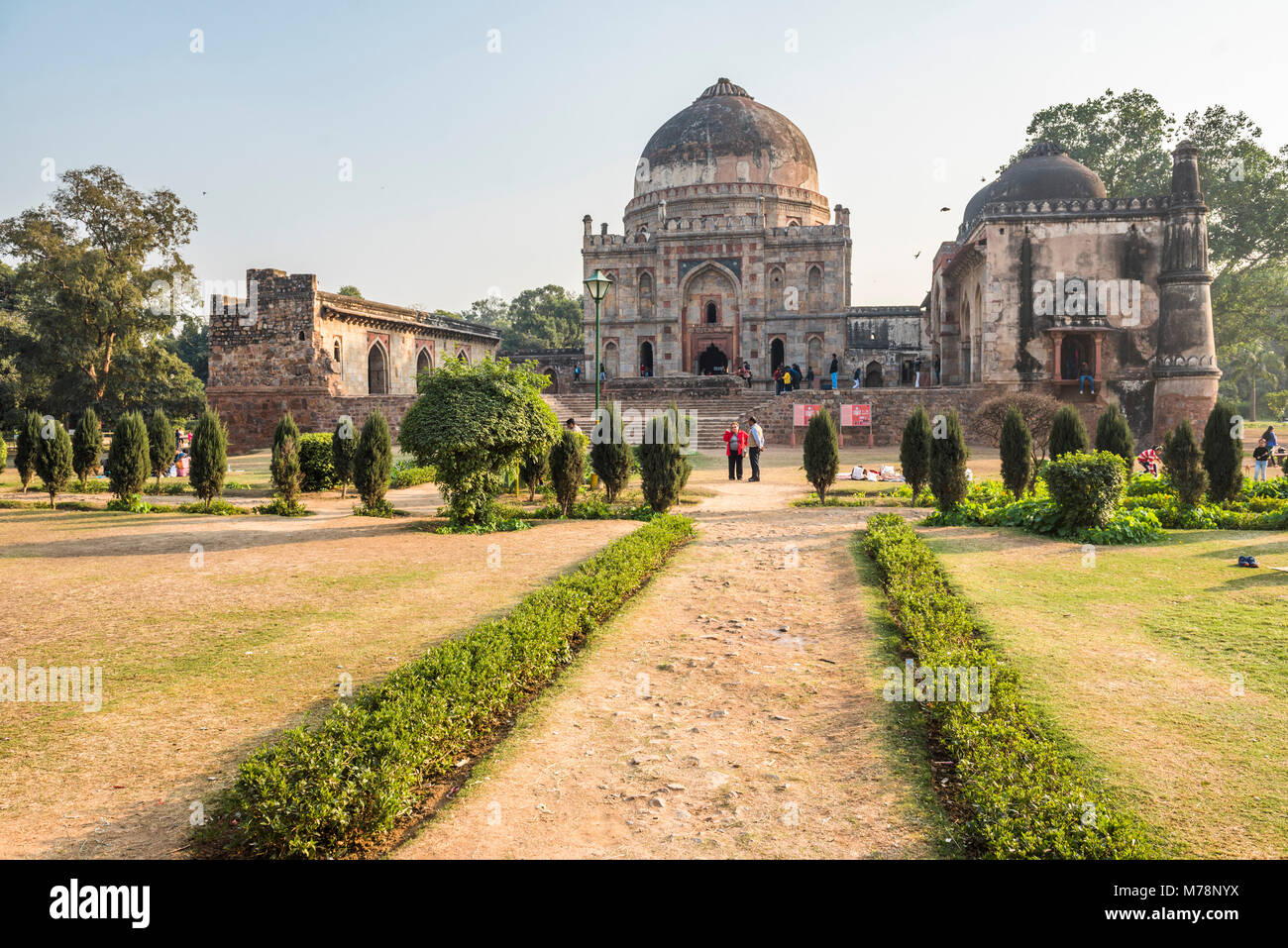 Bara und Gumbad Moschee, Lodi Gardens (Lodhi Gärten), New Delhi, Indien, Asien Stockfoto