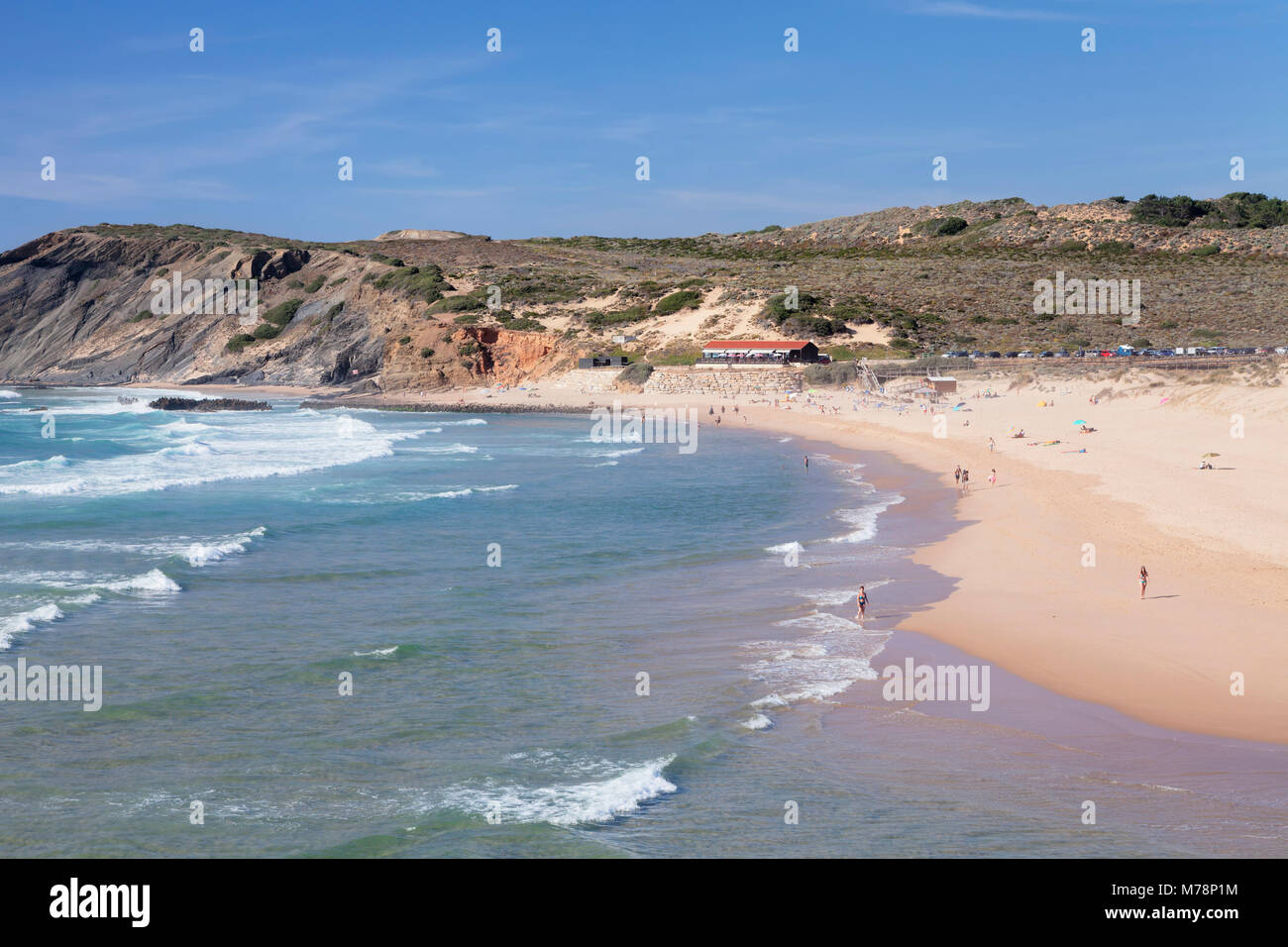 Praia da Amoreira Strand, Atlantik, Aljezur an der Costa Vicentina, Algarve, Portugal, Europa Stockfoto