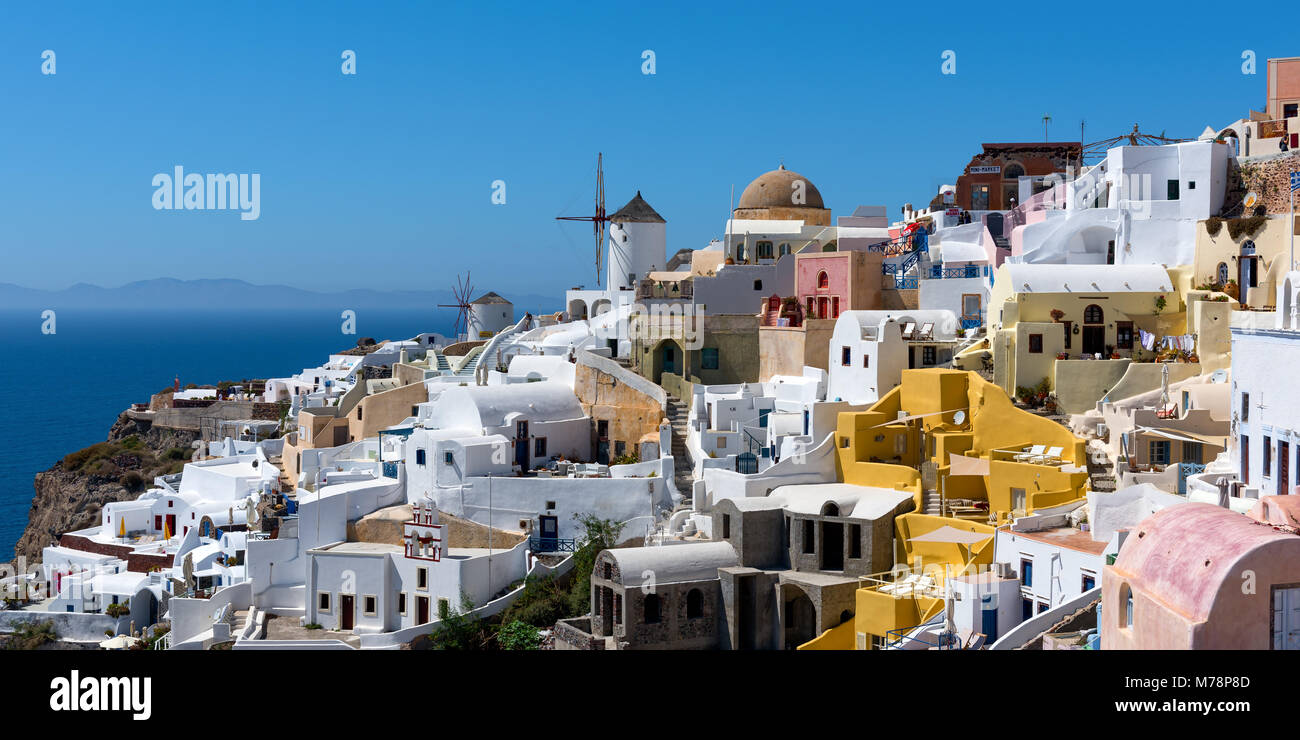 Oia, Santorin, Kykladen, griechische Inseln, Griechenland, Europa Stockfoto