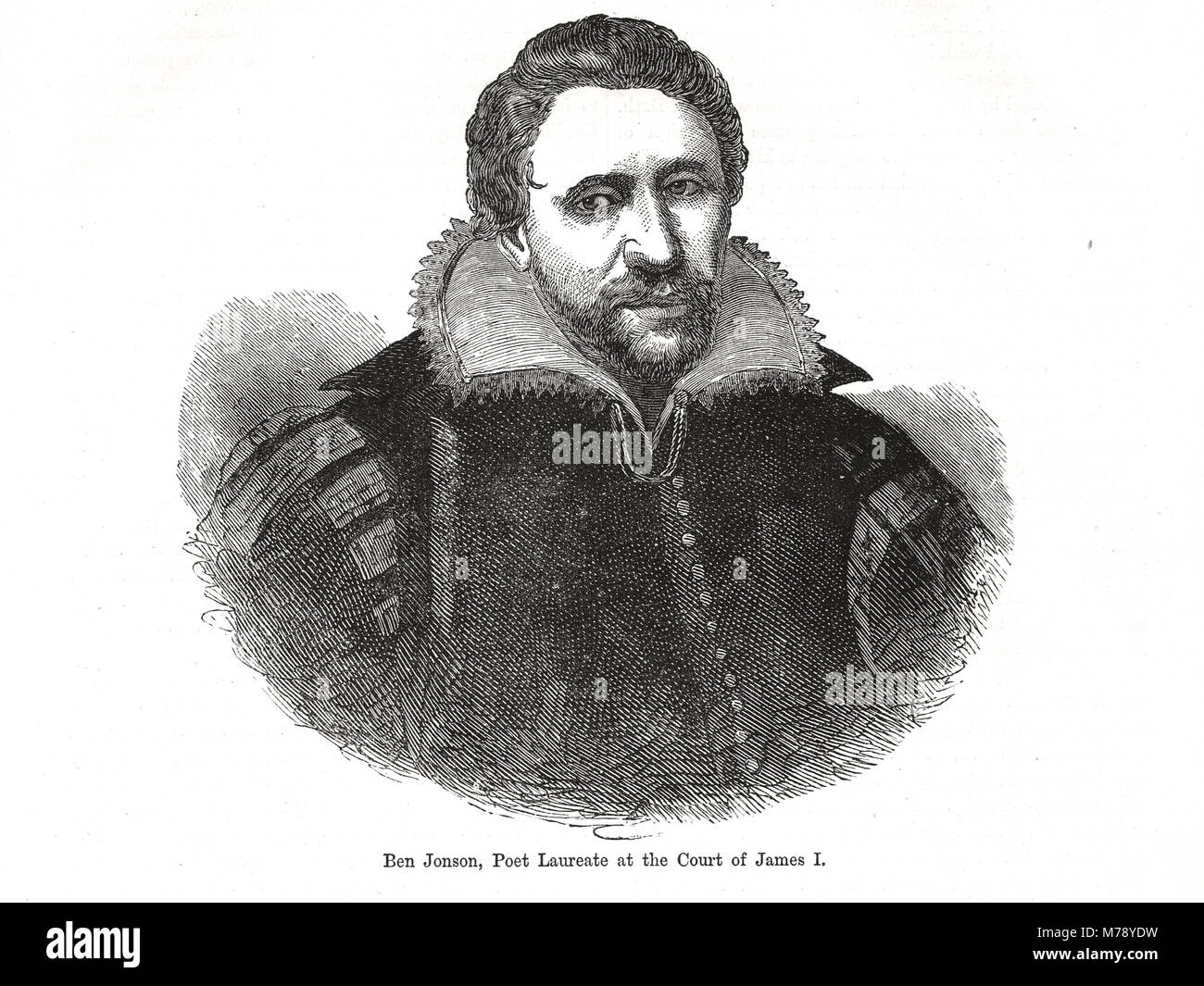 Ben Jonson, englischer Dramatiker, als England's erste Poet Laureate, (1572 - 1637) Stockfoto