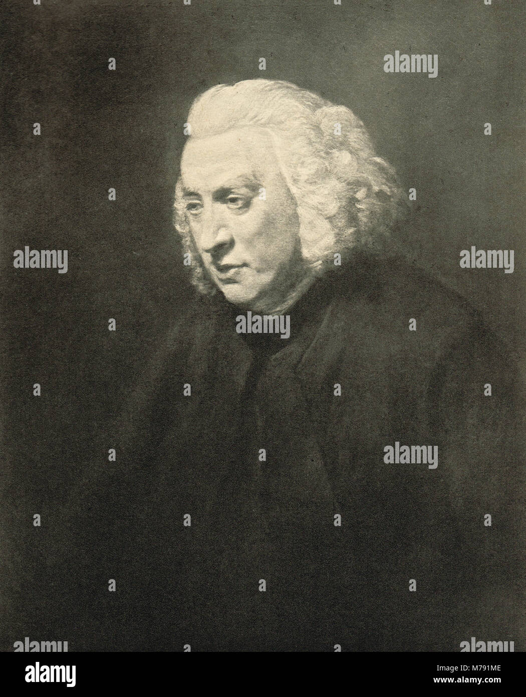 Dr. Samuel Johnson Lexikograph (1709-84) Autor von einem Wörterbuch der deutschen Sprache 1755 veröffentlicht. Stockfoto