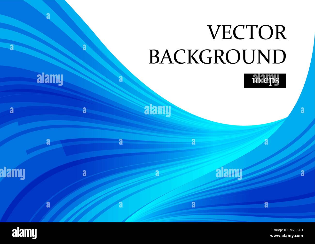 Abstrakt Blau und weißen Hintergrund, Kurve glätten Formen, Vektor, Abbildung Stock Vektor