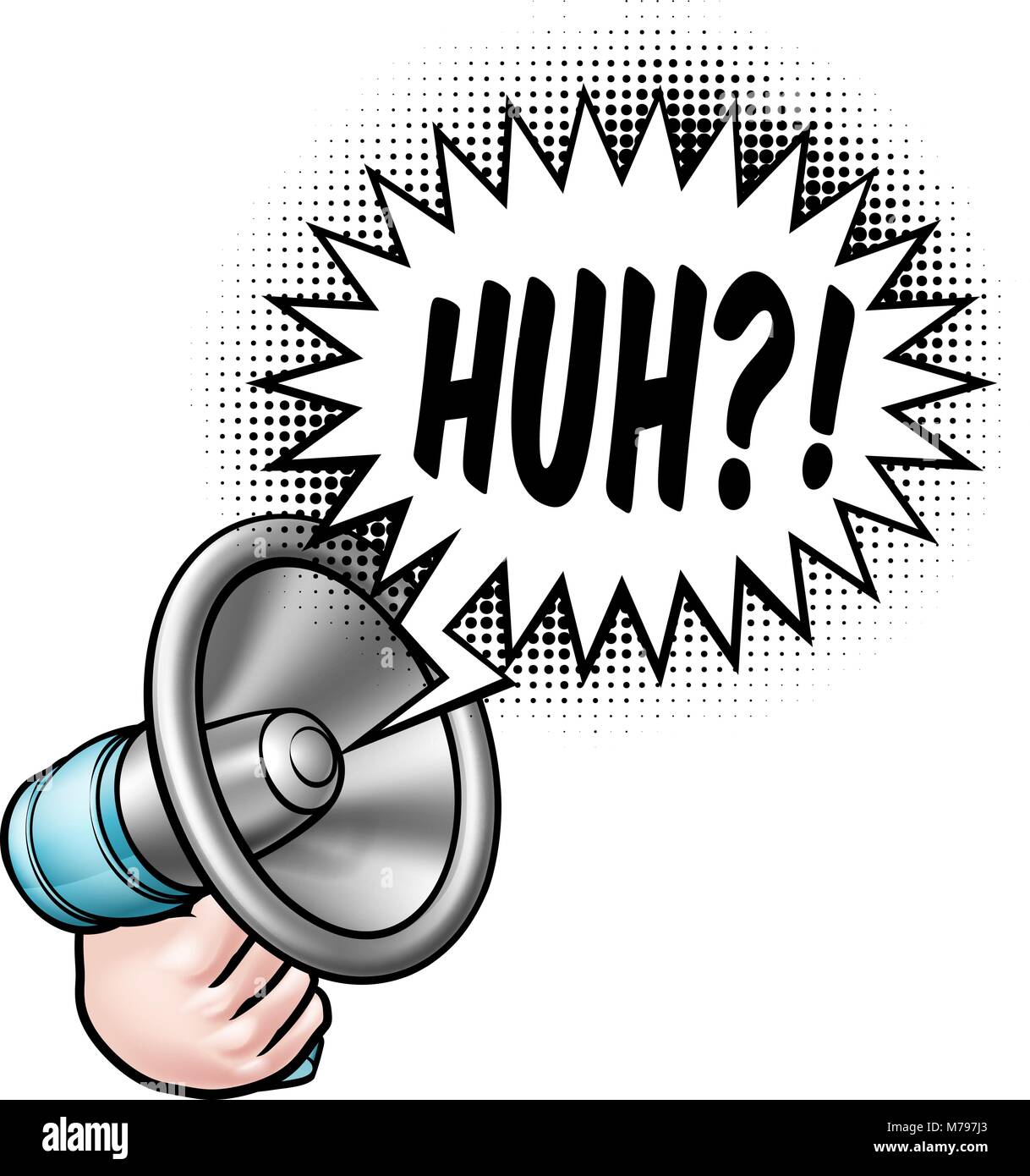 Megaphon Sprechblase Cartoon Stock Vektor