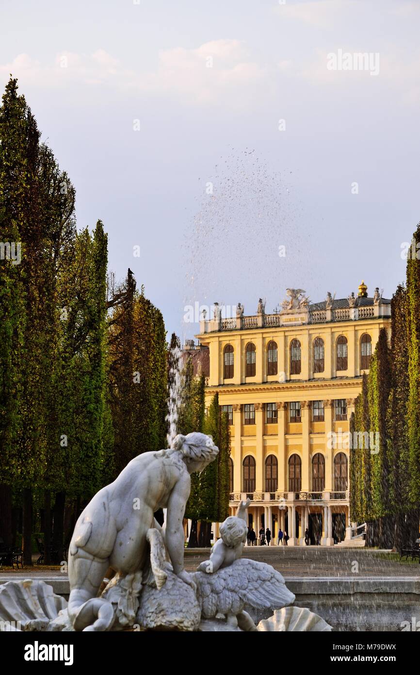 Venus Brunnen in Schönbrunn Park in Wien, Österreich Stockfoto