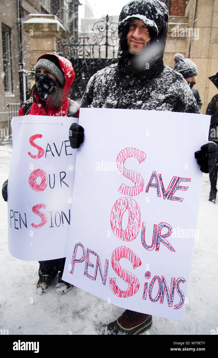 Dozenten, Mitglieder der UCU, (Universität und Hochschule Union) Streik über Änderungen an ihrer Pensionen. Stockfoto