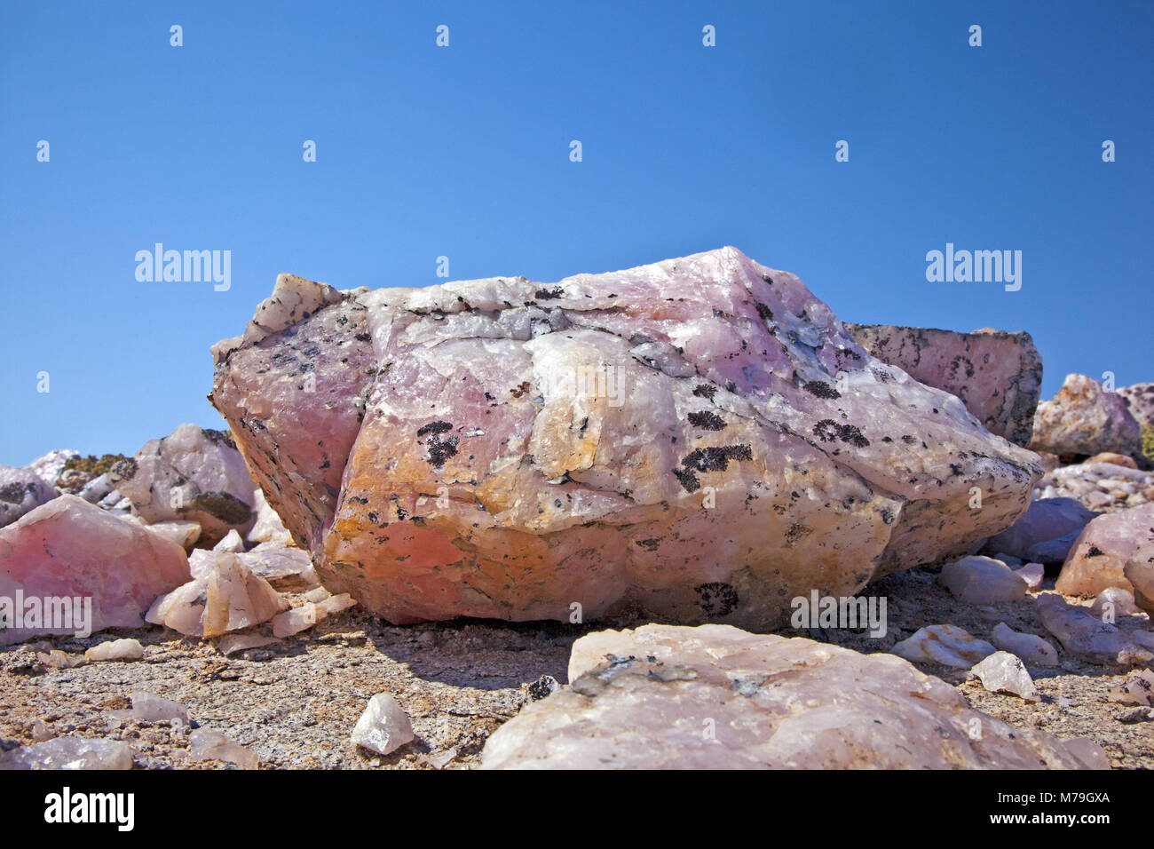 Afrika, Deutsch-Südwest-Afrika, Namibia, Erongo Region, Namib, Namib Wüste, Naturschutzgebiet, Rosenquarz, Stockfoto