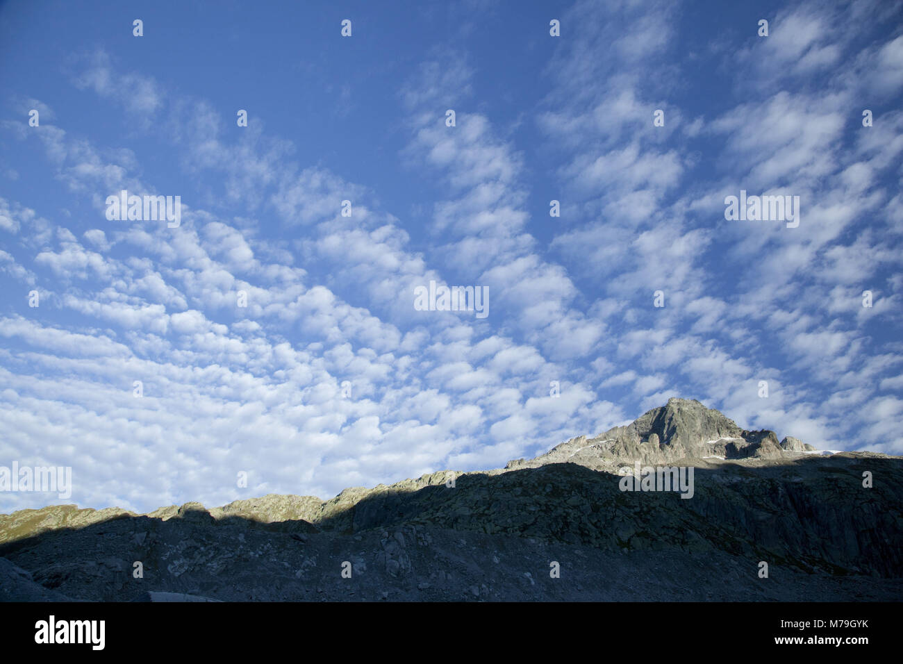 Morgenstimmung am Gärstenhörner, Furkapass, Kanton Wallis, Schweiz, Stockfoto