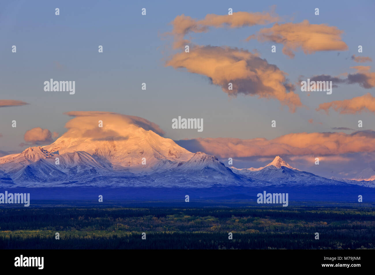 Nordamerika, USA, Alaska, der Central South, Wrangell Mountains, Wrangell St. Elias National Park, Mount Drum (3661 m), Stockfoto
