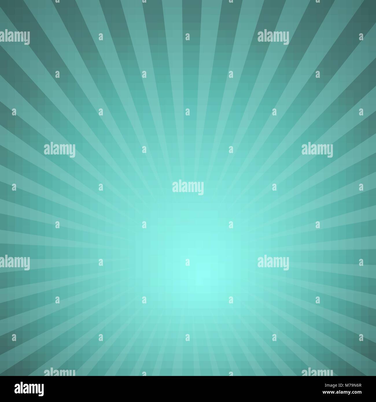 Sunburst grüne Strahlen Muster. Radiale Sonnenschliff ray Hintergrund Vector Illustration. Stock Vektor