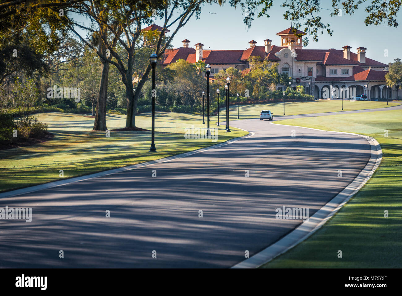 Clubhaus am TPC Sawgrass (Heimat der SPIELER-Golf-Meisterschaft) in Ponte Vedra Beach, Florida. (USA) Stockfoto