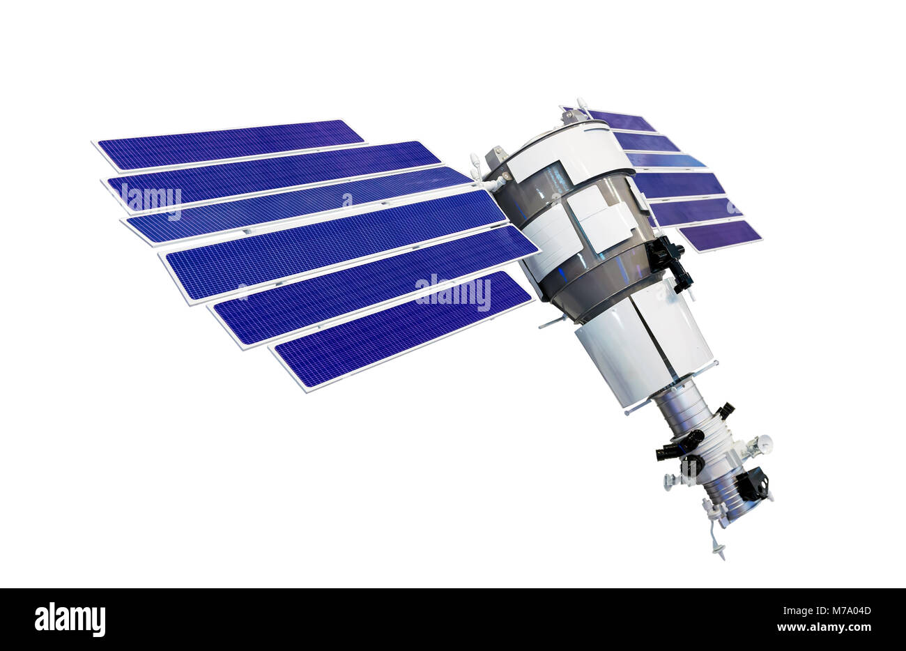 Modell der Telekommunikation Begleiter mit Solar Batterien Stockfoto