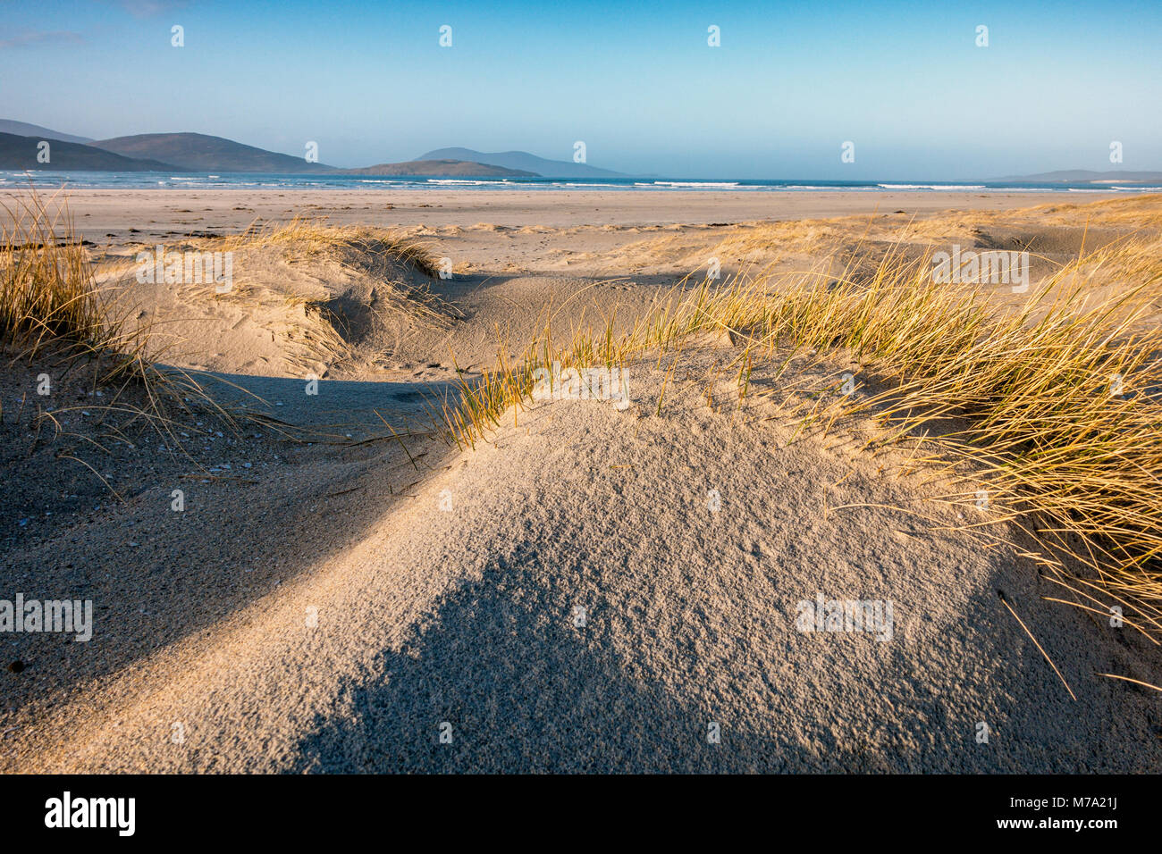Sanddünen, Luskentire Strand, Isle of Harris, Western Isles, Schottland Stockfoto
