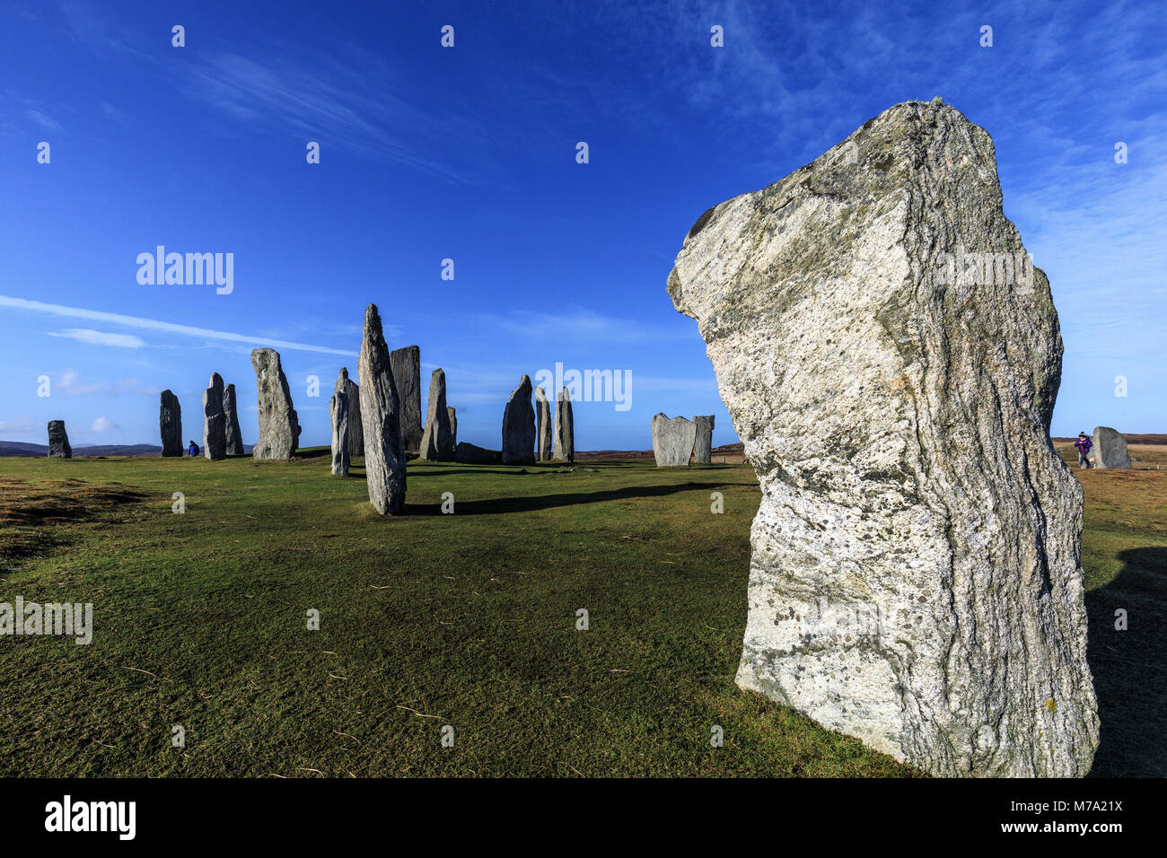Callanish Standing Stones, Isle of Lewis, äußeren Hebriden, Schottland Stockfoto