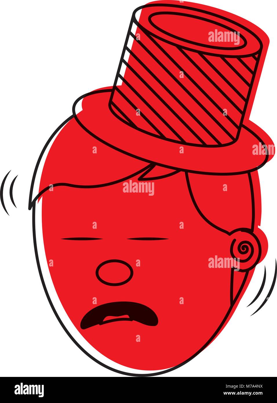 Sad Man Concept Cartoon Illustration Stockfotos und bilder Kaufen