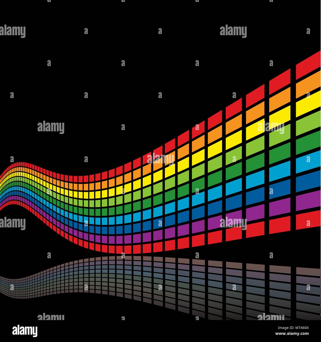 Rainbow Wave Hintergrund Stock Vektor