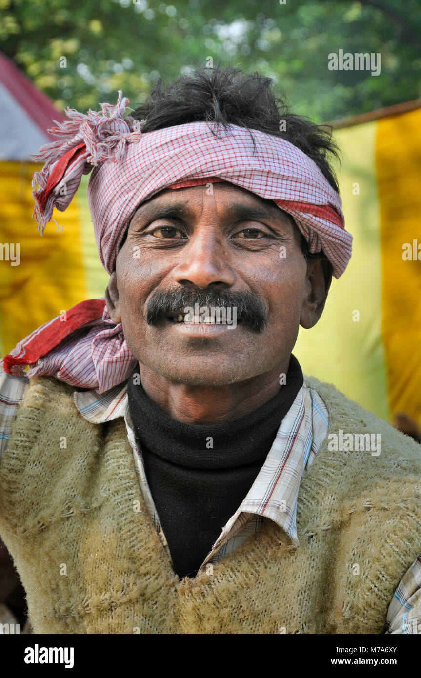 Porträt eines Mahout. Sonepur Mela, Indien Stockfoto