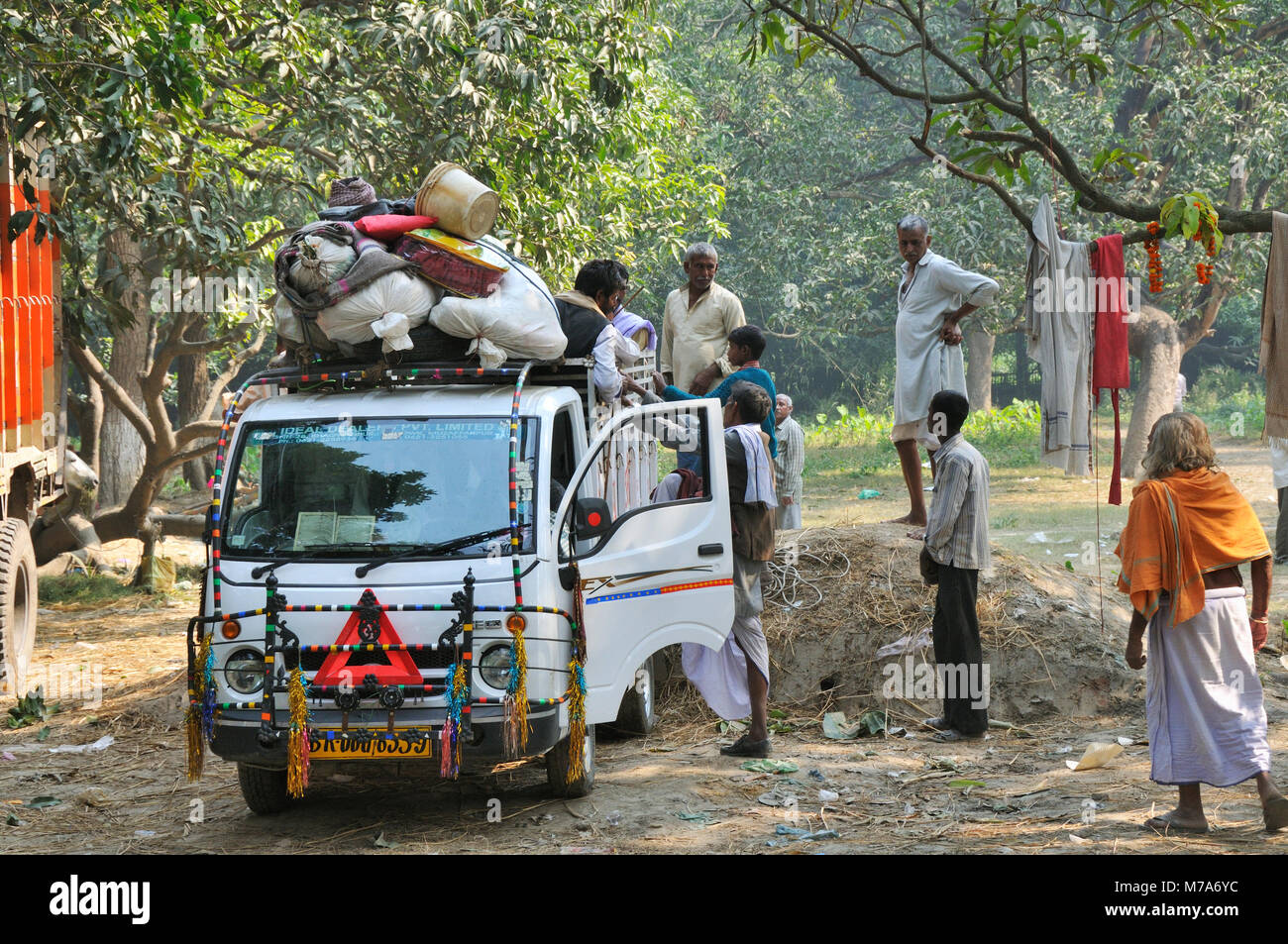 Händler auf sonepur Mela. Indien Stockfoto