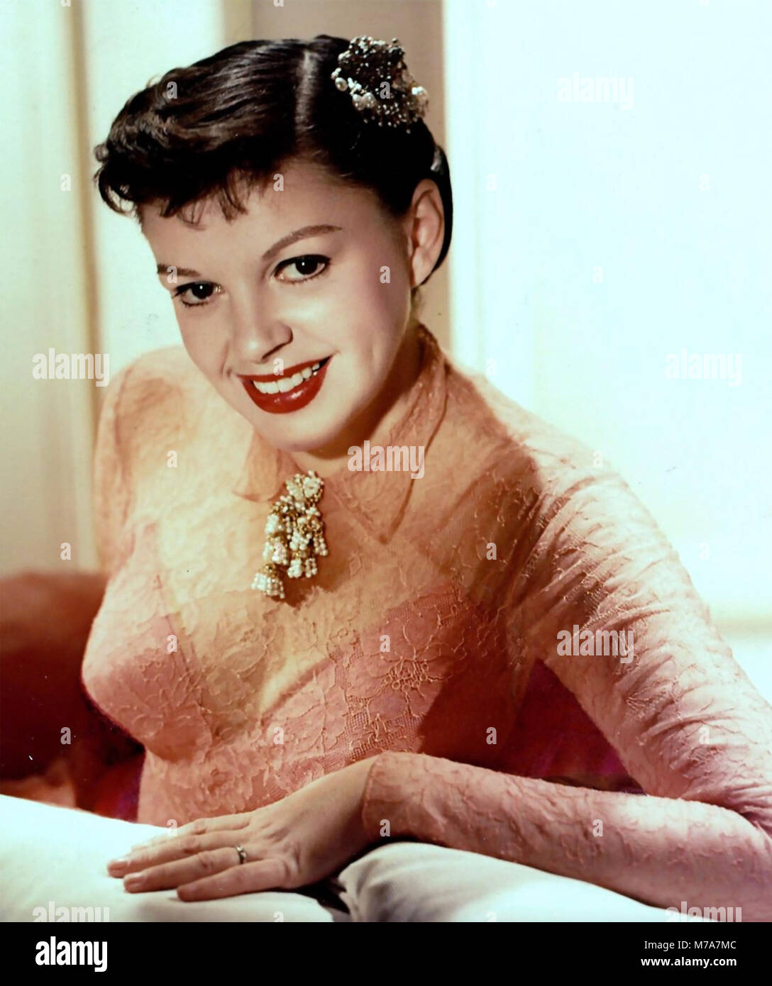 JUDY GARLAND (1922-1969), US-amerikanische Sängerin und Schauspielerin über 1955 Stockfoto