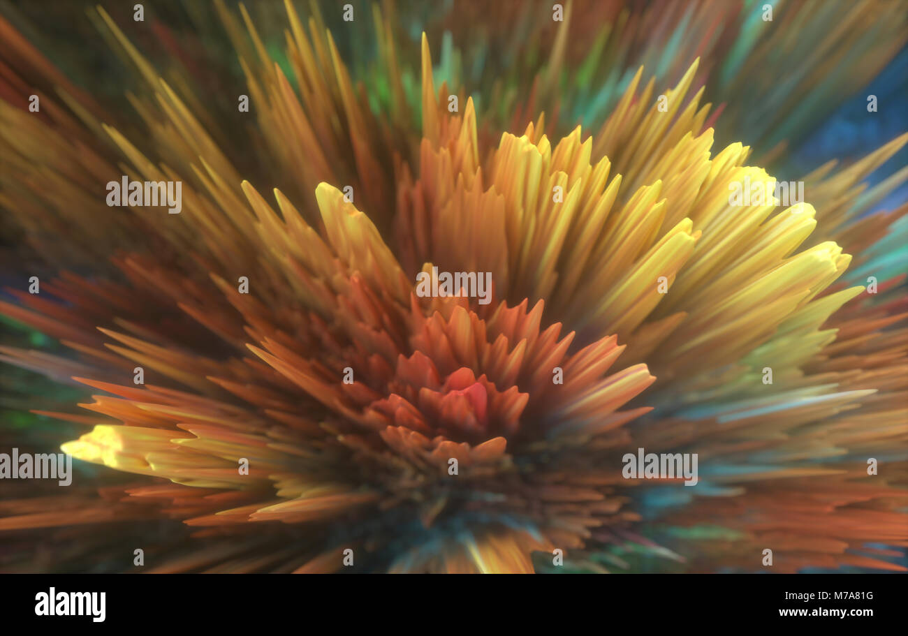 Abstrakte dreidimensionale Muster, Illustration. Stockfoto