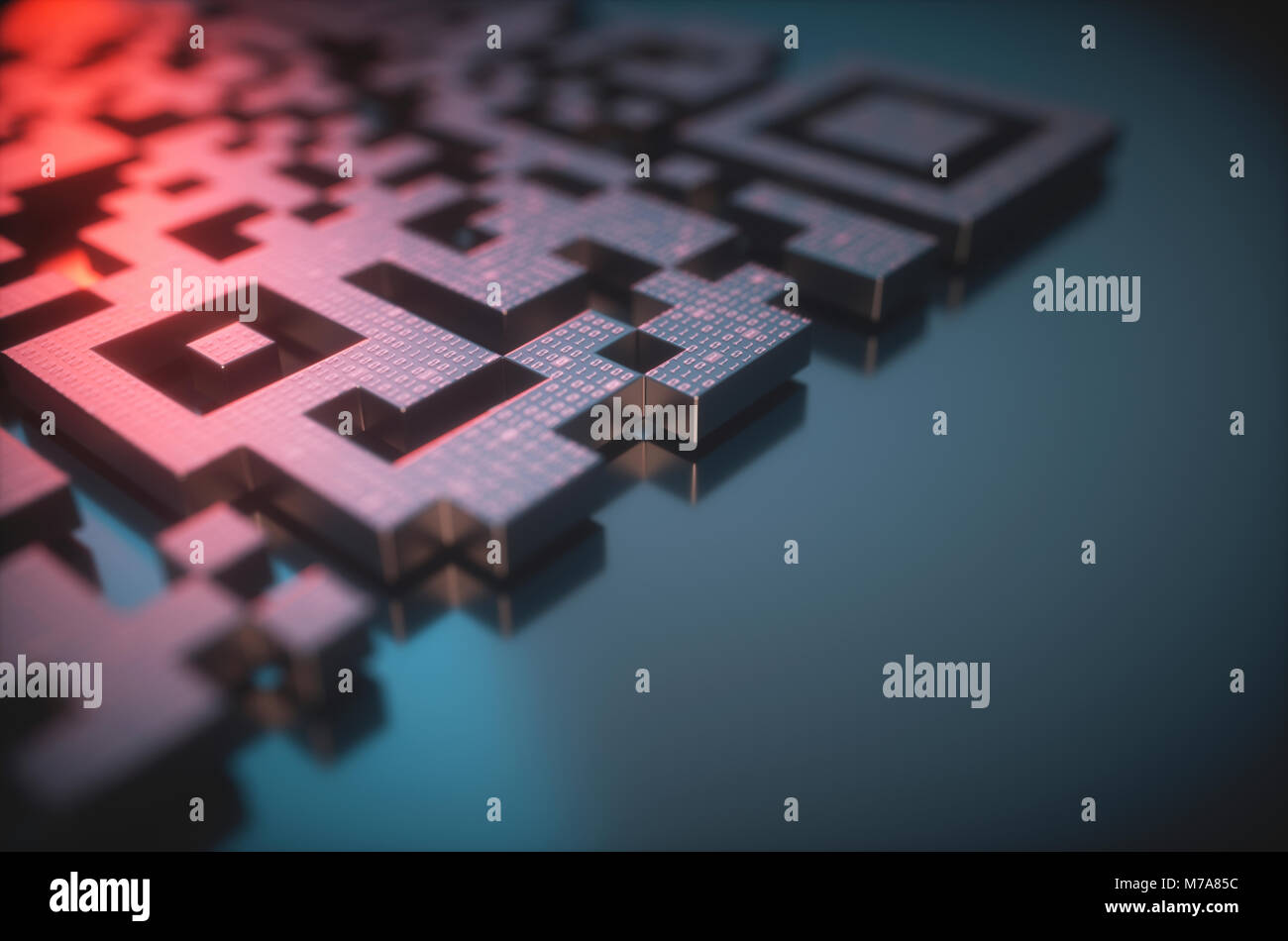 QR-Code (Quick Response Code), Illustration. Stockfoto