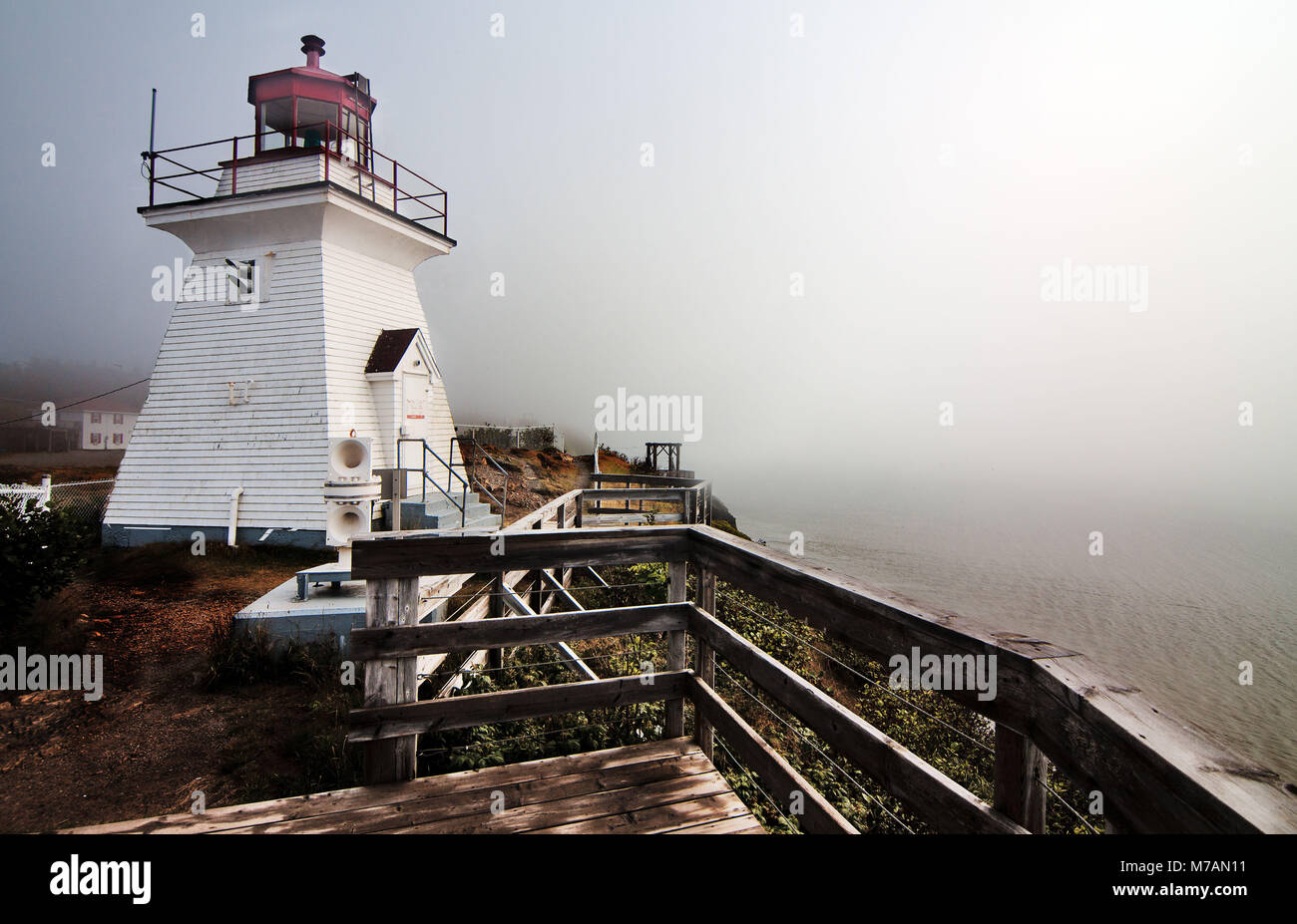 Kanada, New Brunswick Moncton, Kap Wutanfall Leuchtturm Stockfoto