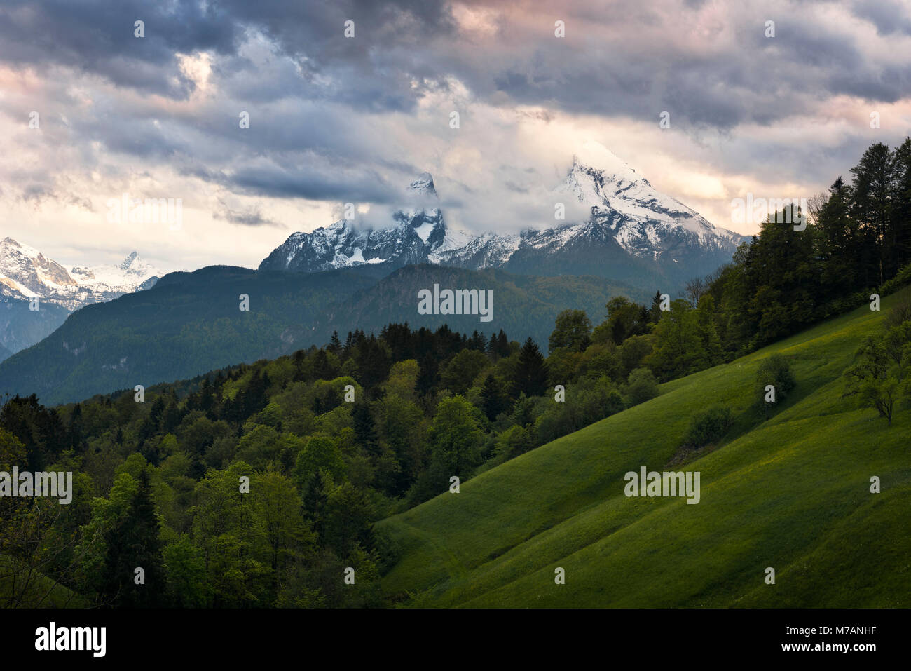 Watzmann im Berchtesgadener Land (Kreis), Bayern, Deutschland Stockfoto