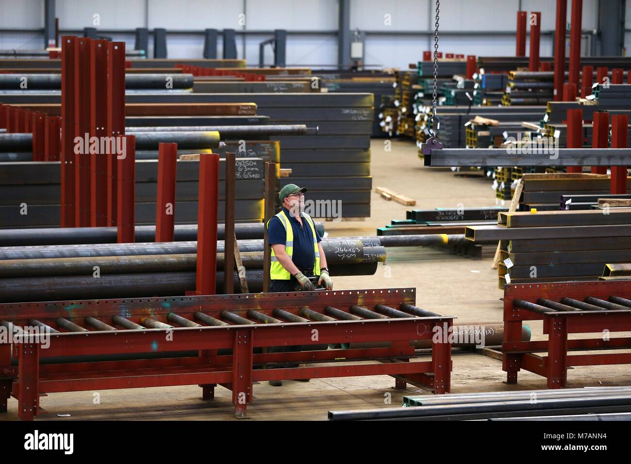 Rainham Stahl Depot in Scunthorpe, Nordengland. 23. September 2016 Bild von James Boardman Stockfoto