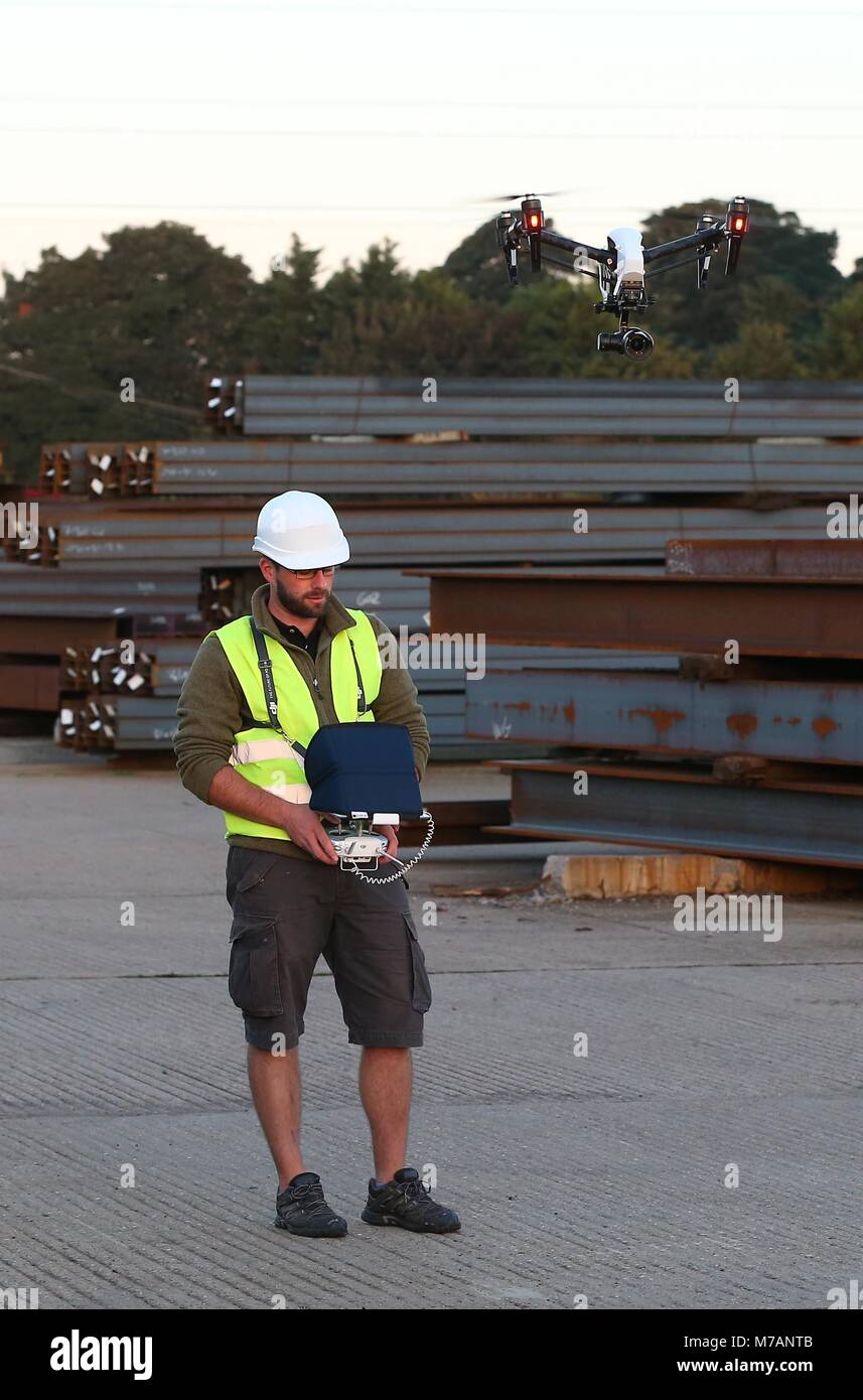 Rainham Stahl Depot in Scunthorpe, Nordengland. 23. September 2016 Bild von James Boardman Stockfoto