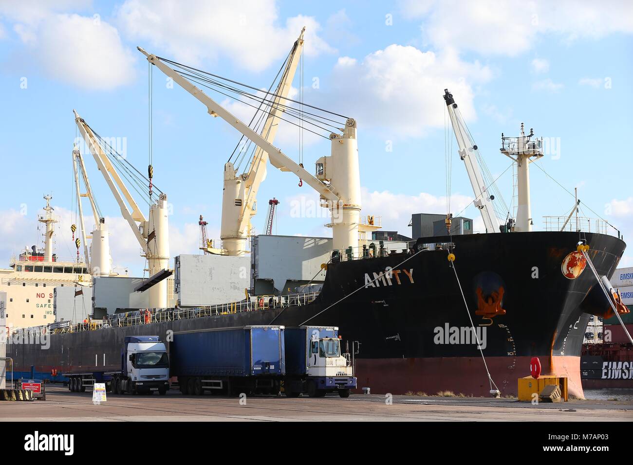 Rainham Stahl Depot in Scunthorpe, Nordengland. 23. September 2016 Bild von James Boardman Stockfoto