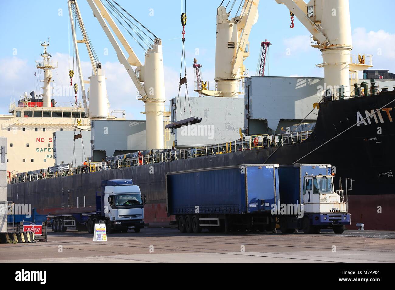 Rainham Stahl Depot in Scunthorpe, Nordengland. 23. September 2016 Bild von James Boardman Stockfoto