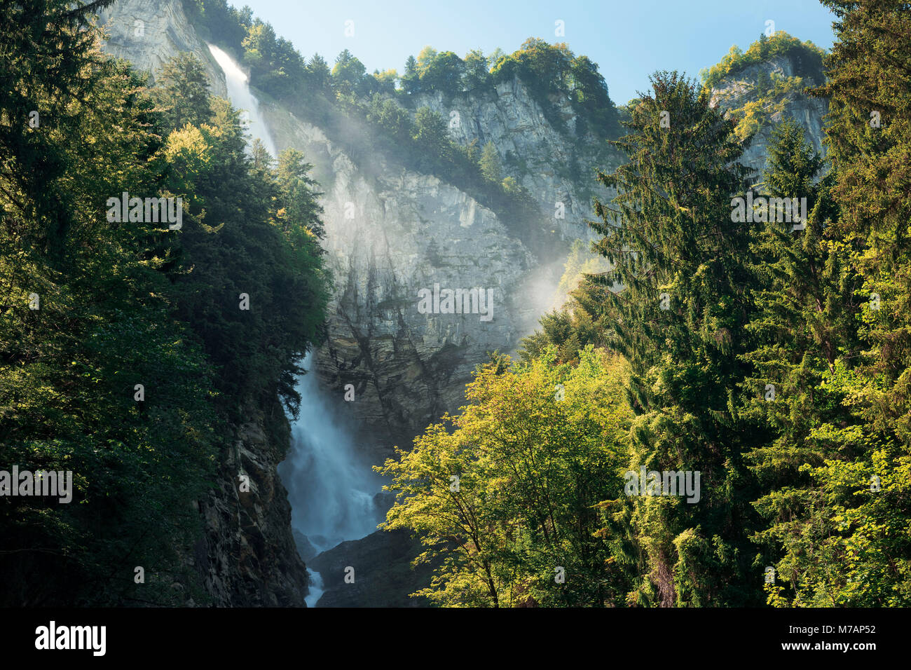 Oltschibachfall (Wasserfall) in Meiringen, Kanton Bern, Schweiz Stockfoto