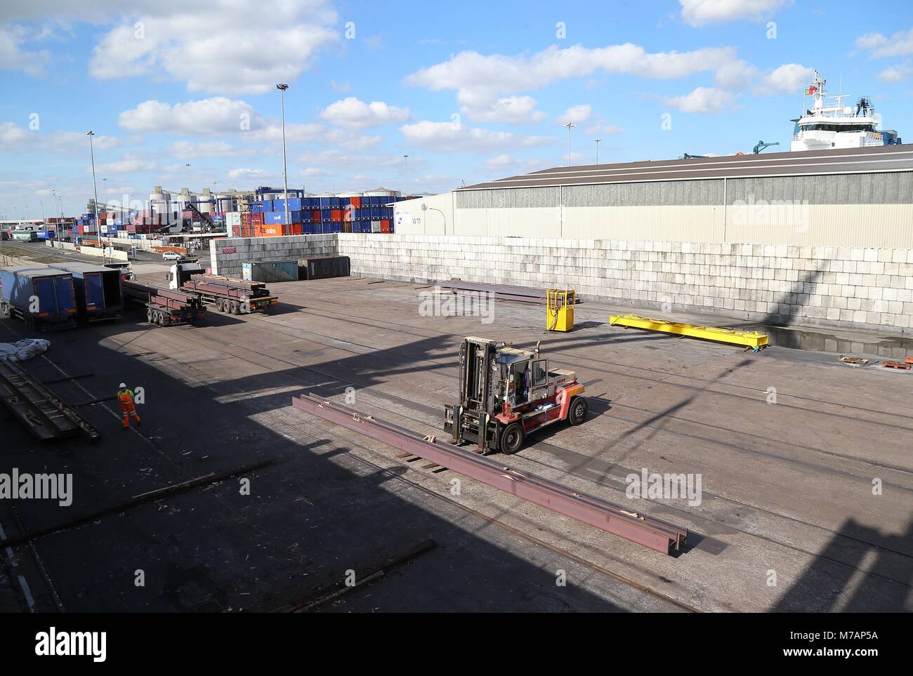 Rainham Stahl Depot in Scunthorpe, Nordengland. 23. September 2016 Bild von James Boardman Stockfoto