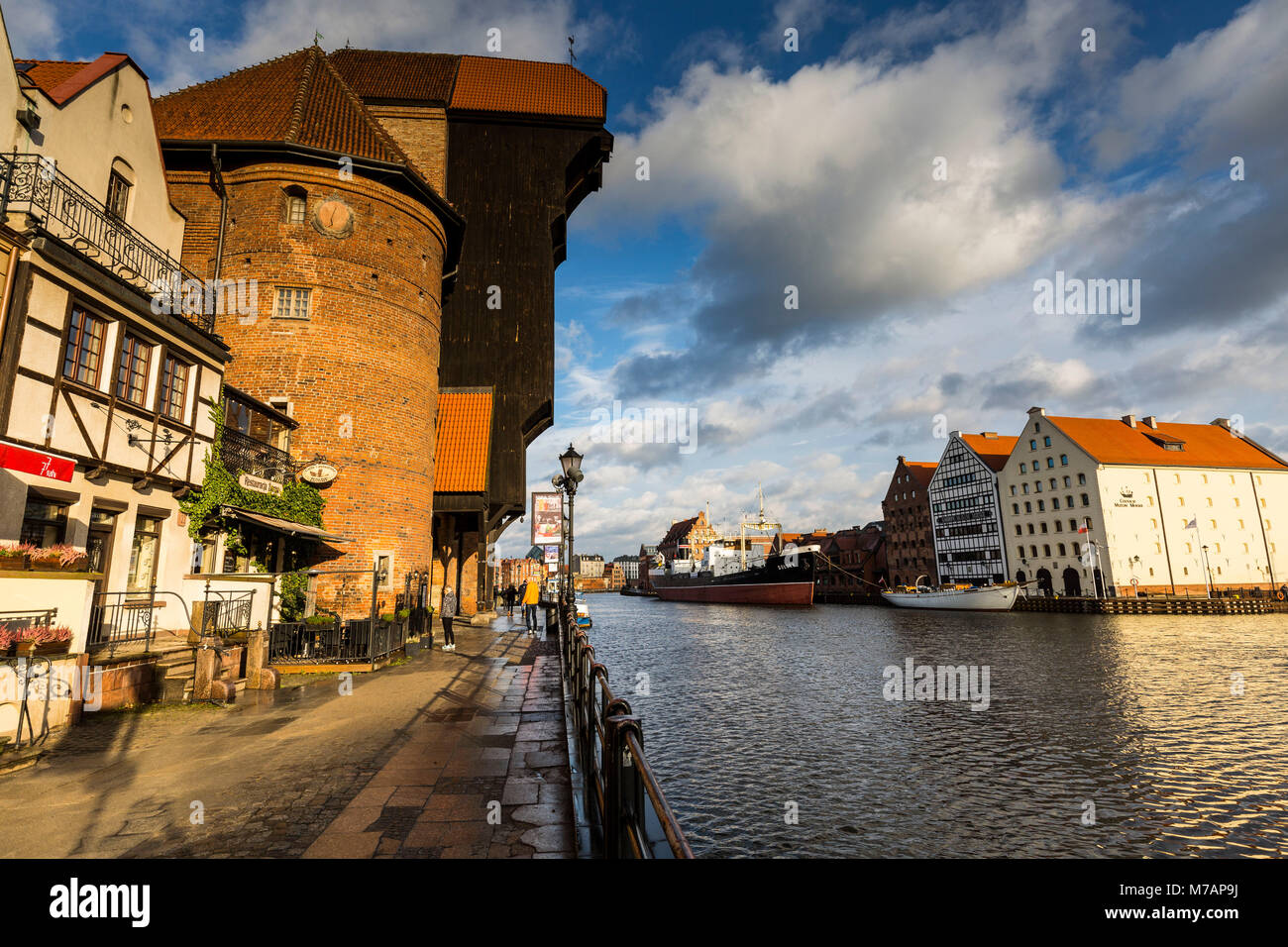 Europa, Polen, Pommern, Gdansk/Danzig Mottlau, das mittelalterliche Krantor Zuraw, Altstadt Stockfoto Europa, Polen, Pommern, Gdansk/Danzig Mottlau, das mittelalterliche Krantor Zuraw, Altstadt Stockfoto