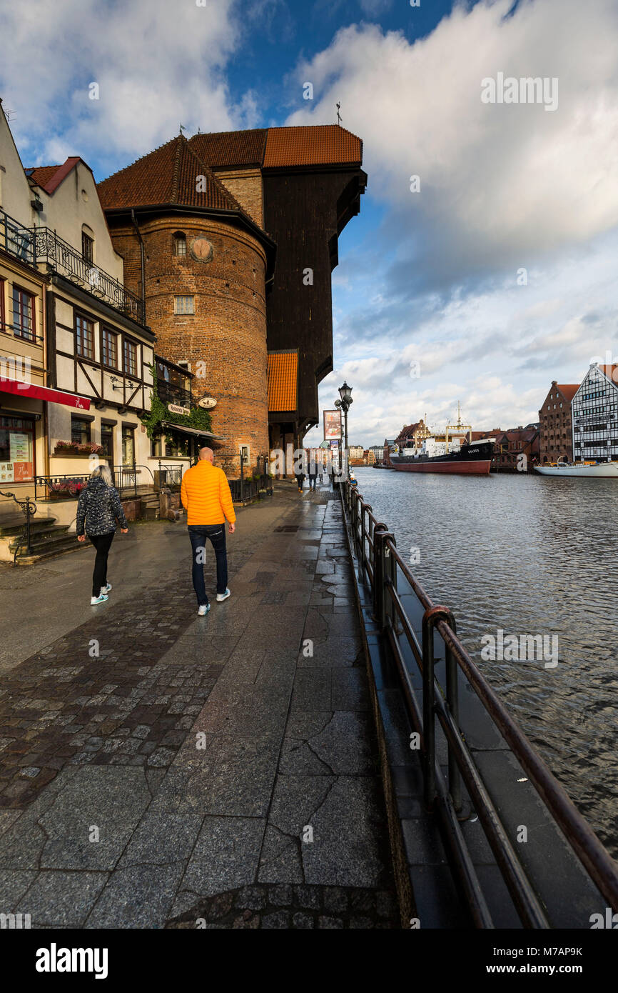 Europa, Polen, Pommern, Gdansk/Danzig Mottlau, das mittelalterliche Krantor Zuraw, Altstadt Stockfoto Europa, Polen, Pommern, Gdansk/Danzig Mottlau, das mittelalterliche Krantor Zuraw, Altstadt Stockfoto